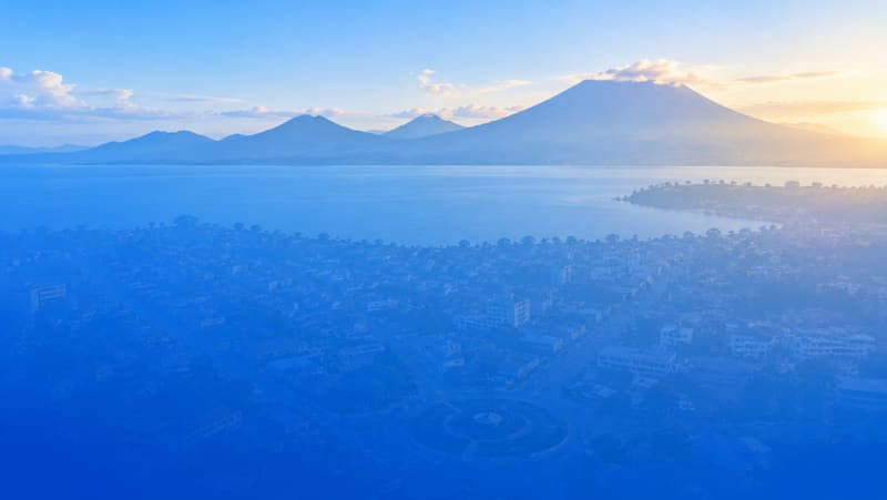 Goma and Lake Kivu at sunrise