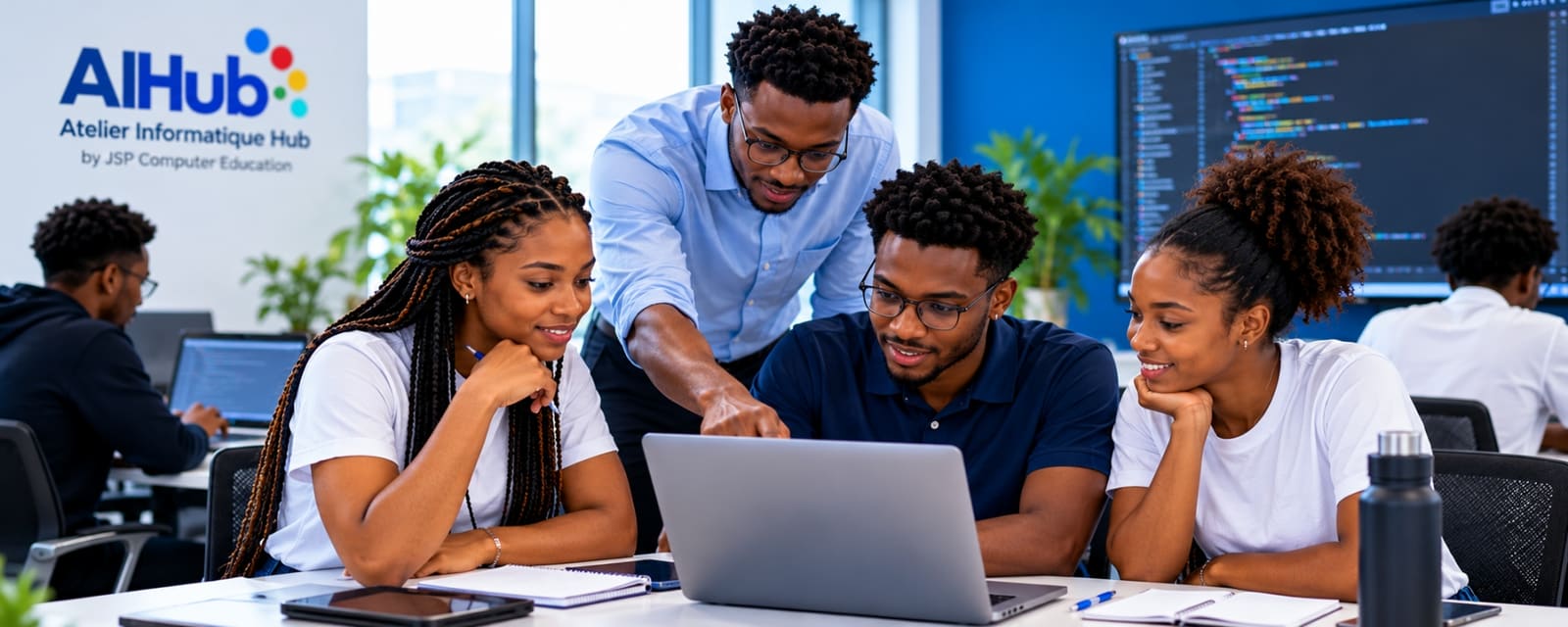 Learners collaborating during a short-course session
