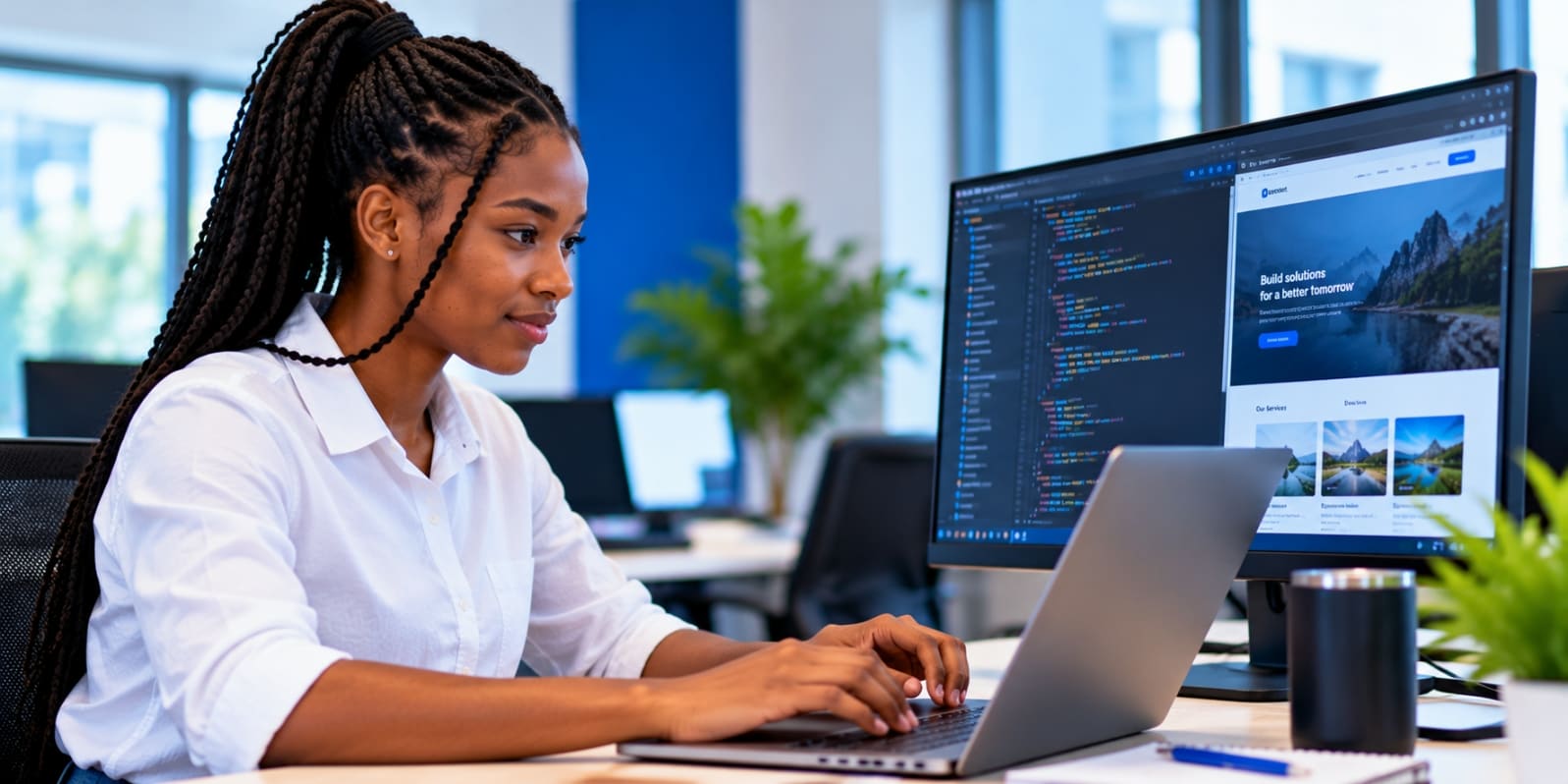 A software developer at work